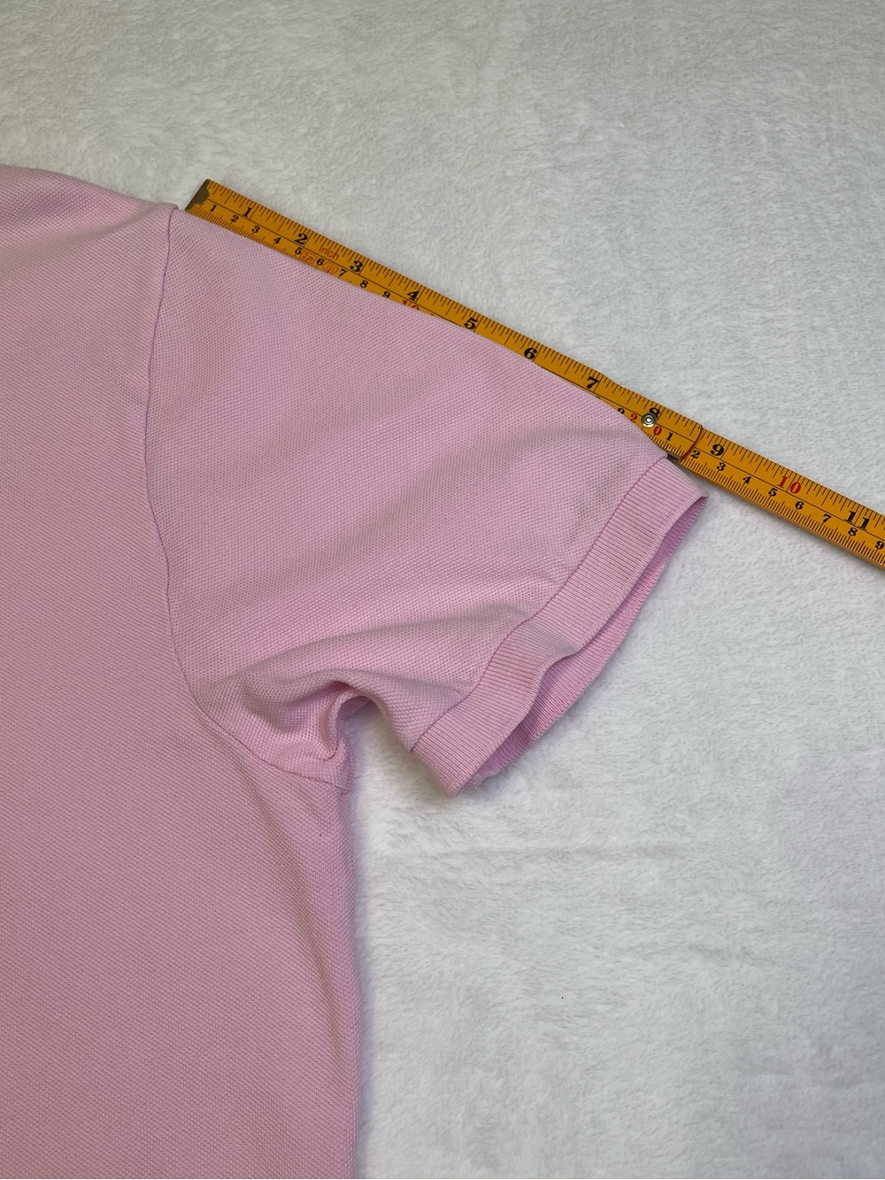 Polo Ralph Lauren Classic Fit Pink Pique Short Sleeve Polo Men's Large Blue Pony - Picture 7 of 7